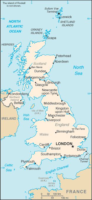 map of UK
